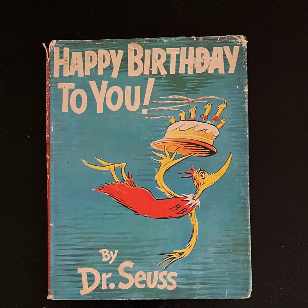 Dr. Seuss first edition 'Happy Birthday To You!' Book - Red and Yellow